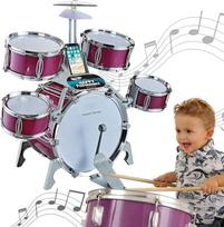 bugnu rinkinys - WOOPIE Elektroniniai mokomieji būgnai vaikams 5 būgnai 1 lėkštė (Cymbal) - 1 nuotrauka