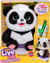 Little Live Pets Interaktyvus pliušinis pandos mažylis, 25 cm (White/Black)
