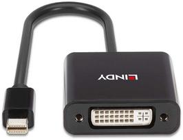Lindy Mini DisplayPort to DVI-I Adapter 0.18m Juodas (Black)
