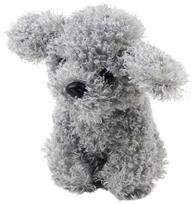 LEAN Toys pliušinis šuniukas miniatiūrinis pudelis, pilkas (Gray), 20 cm
