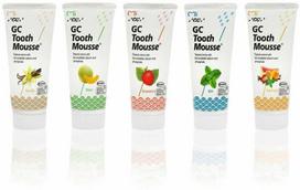 Dantų pastų rinkinys, remineralizuojantis dantų kremas be fluoro GC Tooth Mousse Recaldent, 5 x 35 ml