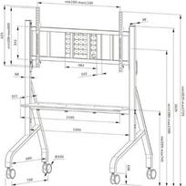 mova 110 - TV SET ACC FLOOR STAND 65-110"/FL50-575WH1 NEOMOUNTS - 2 nuotrauka