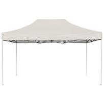 vidaXL Profesionali išskleidžiama proginė palapinė, krem. (Cream), 4,5 x 3 m