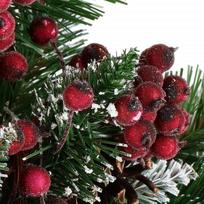 Dirbtinė šakelė, šermukšnis Springos, tamsiai raudona (Dark Red), 10-11 cm, 20 vnt.