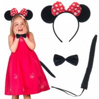 Karnavalinis kostiumas Pelė, su peteliške ir uodega (Mouse, with bow tie and tail)