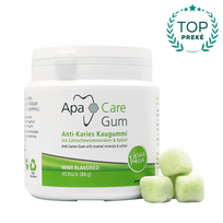 apacare - "ApaCare Gum" kramtomoji guma su ksilitoliu ir dantų emalio mineralais, 45 vnt. pakuotėje - 1 nuotrauka