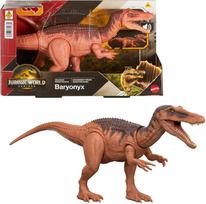 Žaislinė figūrėlė Mattel Jurassic World Rebirth Wild Roar Baryonyx JGC79, 31 cm, ruda