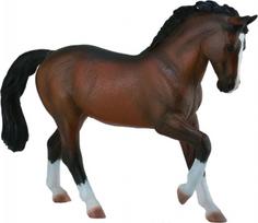 Žaislinė figūrėlė Collecta Warmblood Stallion 88827, 14.7 cm, ruda/juoda