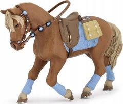 Žaislinė figūrėlė Papo Young Riders Horse 427431, 11.7 cm, mėlyna/ruda