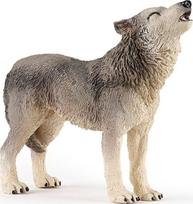 Žaislinė figūrėlė Papo Howling Wolf 401171, 8.6 cm, pilka