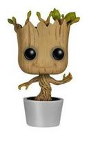 funko pop figures - Žaislinė figūrėlė Funko POP! Guardians of The Galaxy Dancing Groot 5104F, 9.5 cm, ruda/balta - 1 nuotrauka