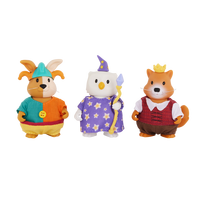 Figūrėlių rinkinys Lil Woodzeez Famileez Royal Friends WZ6844Z, 3 vnt., ruda/žalia/oranžinė
