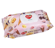 Drėgnos servetėlės Rūta Selecta, 120 vnt.