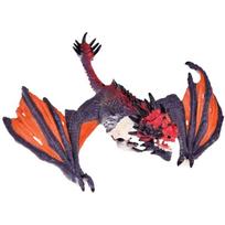 Žaislinė figūrėlė, drakonas ZA5022, 21 cm, raudona/oranžinė/pilka