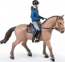 Žaislinė figūrėlė Papo Walking Horse And Rider 442877, mėlyna/ruda