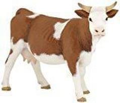 Žaislinė figūrėlė Papo Simmental Cow 51133, 13 cm, ruda/balta