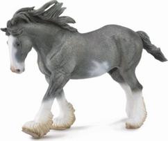 Žaislinė figūrėlė Collecta Clydesdale Stallion Black Sabino Road 88620, pilka