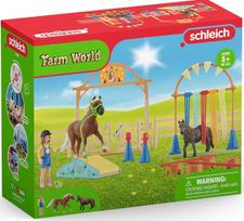 rinkinys schleich farm - Rinkinys Schleich Farm World Pony Agility Training 42481, 48 vnt., įvairių spalvų - 1 nuotrauka