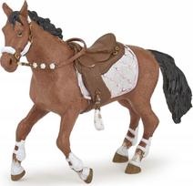 Žaislinė figūrėlė Papo Winter Riding Girl Horse 427783, 12.5 cm, ruda