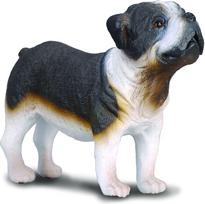Žaislinė figūrėlė Collecta Bull Dog 88179, 7 cm, balta/juoda