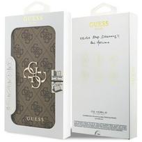 iphone 15 pro max guess - Guess Book 4G Metal Logo dėklas skirtas Apple iPhone 17 Pro Max rudos spalvos - 1 nuotrauka