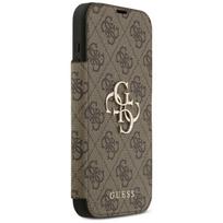 iphone 15 pro max guess - Guess Book 4G Metal Logo dėklas skirtas Apple iPhone 17 Pro Max rudos spalvos - 4 nuotrauka