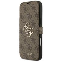 iphone 15 pro max guess - Guess Book 4G Metal Logo dėklas skirtas Apple iPhone 17 Pro Max rudos spalvos - 6 nuotrauka