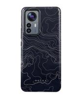 iLike Xiaomi 12 Pro Burga Drifting Shores - Tvirtas linijinio piešinio dėklas (Line Art Tough Case)