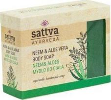 Sattva Ayurveda Neem & Aloe Vera kūno muilas, 125 g