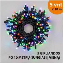 rgb lemputes - Kalėdinė girlianda PROLED 50 m, RGB - 1 nuotrauka