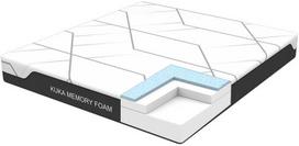 ciuzinys 160x200 memory - Čiužinys KUKA MEMORY FOAM, 160x200x20 cm, baltas/juodas (White/Black) - 1 nuotrauka