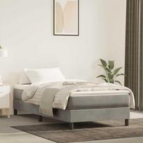 vidaXL Spyruoklinis čiužinys Šviesiai pilkas (Light Grey) 90x210x20cm