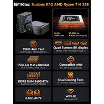 mini pc 32 - GMKtec K12 Mini PC Ryzen 7 H 225, 16GB RAM, 1TB SSD, Windows 11 Pro - 1 nuotrauka