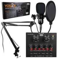 tripodas - DNA Professional YOU2B Mikrofono Komplektas su Garso Sąsaja ir Trikojų (Juodas - Black) - 1 nuotrauka