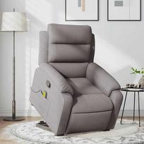 Fotelis VLX Massage Stand-Up 289748, tamsiai pilka, 89 cm x 77 cm x 108 cm