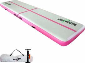Gimnastikos kilimėlis Airtrack Master MAS-B866-P, rožinė-pilka (Pink-Grey), 400 cm x 100 cm x 20 cm