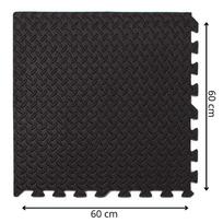 Springos FM0004 Apsauginis grindų kilimėlis, juodas (Black), 60 x 60 cm, 4 vnt.