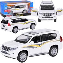 Jokomisiada Metalinis automobilio modelis TOYOTA LAND CRUISER PRADO, balta (White)