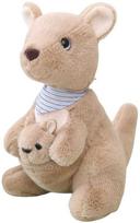 LEAN Toys Pliušinis kengūros žaislas su jaunikliu, 23 cm
