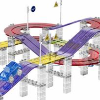 Woopie Interaktyvi magnetinė automobilių lenktynių trasa su automobiliu, 76 vnt.
