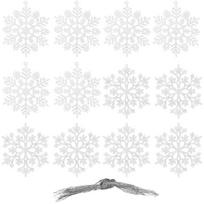 Eglutės žaisliukų rinkinys Springos CA0750, baltas (White), 10 cm, 12 vnt.