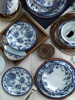 Kütahya Porselen Indų rinkinys, 24 dalys, balta/mėlyna (White/Blue)