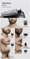 braun barzdos kirpimo masinele - Braun Series 3 AIO3560 Juodas (Black) - 1 nuotrauka