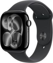 apple watch series 11 42 - Apple Watch Series 11 GPS 42mm Jet Black Aluminium Case with Black Sport Band - S/M - 1 nuotrauka