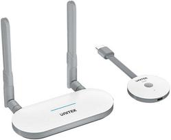 siustuvai - Unitek V1183A01 Bezprzewodinis HDMI siųstuvas ir imtuvas, iki 50m, Baltas (White) - 1 nuotrauka