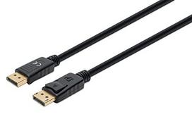 4k 144hz - MANHATTAN DisplayPort 1.4 kabelis 8K@60Hz, 1m, Juodas (Black) - 1 nuotrauka