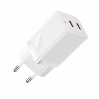 Baseus GaN5 Pro 40W 2xUSB-C Sieninis Įkroviklis - Baltas (White)