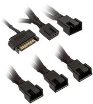 Kolink 1-4 PWM Fan Splitter Cable 35 cm, braided Juodas (Black)