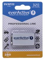 EverActive 6F22, 9V, Ni-MH, 320mAh, 1 vnt.