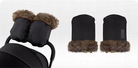 MoMi pirštinės vežimėliui, juoda (Black)